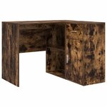 vidaXL Bureau d'angle Chêne fumé 102 x 50 x 75 cm Bois d'ingénierie