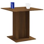 vidaXL Table à dîner Chêne marron 80x80x75 cm Bois d'ingénierie