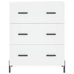 vidaXL Buffet haut Blanc 69 5x34x180 cm Bois d'ingénierie