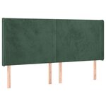 vidaXL Sommier à lattes de lit matelas et LED Vert foncé 200x200 cm