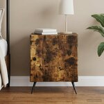 vidaXL Cabinet de chevet Chêne fumé 43 x 34 5 x 50 cm