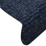 vidaXL Tapis autoadhésifs 10 Pièces Bleu marine 56x17x3 cm Aiguilleté