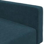 vidaXL Canapé-lit à 2 places Bleu Velours