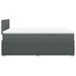 vidaXL Sommier à lattes de lit avec matelas Gris foncé 120x200cm Tissu