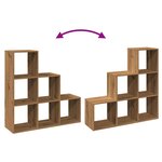vidaXL Étagère séparatrice de pièce à 3 niveaux chêne artisanal