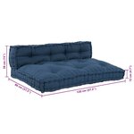 vidaXL Coussin de canapé 2 Pièces Indigo tissu