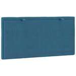 vidaXL Coussin de tête de lit Hanko bleu 100 cm velours