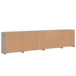 vidaXL Buffet avec lumières LED sonoma gris 283x37x67 cm