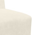 vidaXL Unité de Sofa Modulaire Sans Accoudoirs 2 Pièces Crème