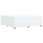 vidaXL Cadre de lit avec matelas Blanc 200 x 200 cm tissu