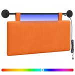 vidaXL Tête de lit suspendue Orange Tissu en velours côtelé