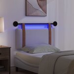 vidaXL Tête de lit suspendue Avec lumière LED Gris nuage PU antique