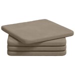 vidaXL Coussins de siège 4 Pièces Taupe 40 x 40 x 3 cm