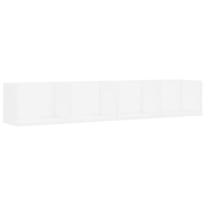 vidaXL Étagère murale à CD Blanc 100x18x18 cm Bois d'ingénierie