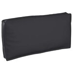vidaXL Coussin pour assise / dossier de palette Noir 120 x 60 x 12 cm