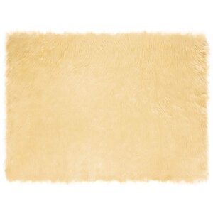vidaXL Tapis en Peau de Mouton Synthétique Crème 160 x 230 cm