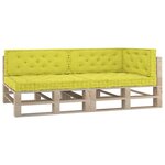 vidaXL Coussins de plancher de palette lot de 5 Vert pomme Coton