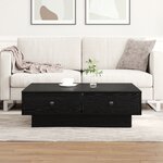 vidaXL Table Basse Bois Noir Bois d'ingénierie 90 x 90 x 28 cm