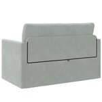 vidaXL Canapé Lit de Sol 2-en-1 Gris Clair 124x204x61 cm Velours