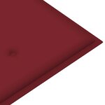 vidaXL Banc de jardin empilable et coussin 128 5cm Bois de teck massif