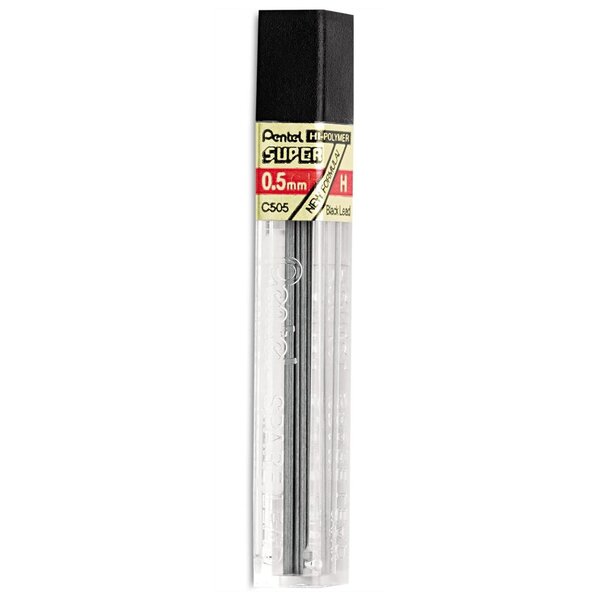 Etui de 12 mines HI-POLYMER SUPER 0 5 mm H PENTEL