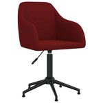 vidaXL Chaise pivotante de salle à manger Rouge bordeaux Velours