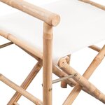 vidaXL Chaise pliable lot de 2 Bambou et toile
