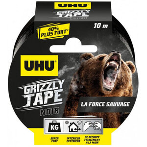 Ruban adhésif uhu grizzly tape très résistant et étanche - noir