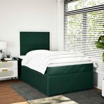 vidaXL Sommier à lattes de lit avec matelas vert foncé 120x190 cm