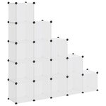 vidaXL Cubes de rangement 15 Pièces Transparent PP