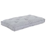 vidaXL Coussin de canapé sur palette Gris tissu
