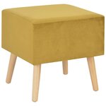 vidaXL Tables de chevet 2 Pièces Moutarde 40x35x40 cm Velours