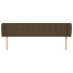 vidaXL Tête de lit avec oreilles Marron foncé 163x23x78/88 cm Tissu
