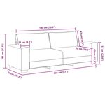 vidaXL Canapé à 3 places noir 180 cm tissu