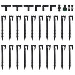 vidaXL Tuyau d'arrosage de jardin noir 0 6" 50 m caoutchouc