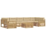 vidaXL Ensemble de canapés d'extérieur 8 Pièces Blanc et Beige