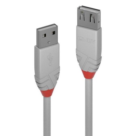 LINDY Rallonge USB 2.0 type A - Anthra Line - 3m - Gris