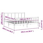 vidaXL Cadre de lit sans matelas 200x200 cm bois massif de pin