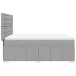 vidaXL Sommier à lattes de lit avec matelas Gris clair 140x190cm Tissu