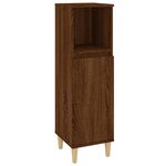 vidaXL Ensemble d'armoires de salle de bain 3 Pièces chêne marron