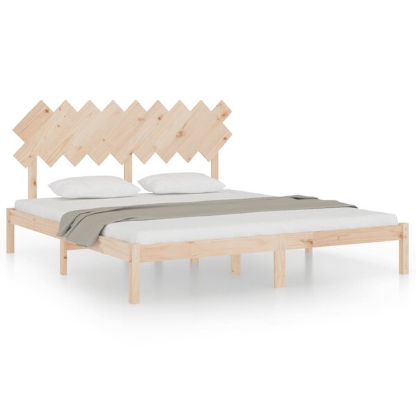 vidaXL Cadre de lit sans matelas 180x200 cm bois massif