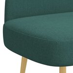 vidaXL Banc rembourré avec dossier Vert foncé 110 x 60 x 76 cm