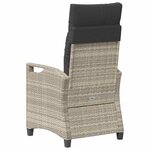 vidaXL Chaise de jardin 2 Pièces Gris clair et gris foncé