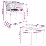 vidaXL Ensemble à manger jardin 5Pièces marron poly rotin verre
