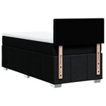 vidaXL Sommier à lattes de lit avec matelas Noir 90x200 cm Tissu