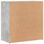 vidaXL Buffets 2 Pièces gris béton 79x38x80 cm bois d'ingénierie