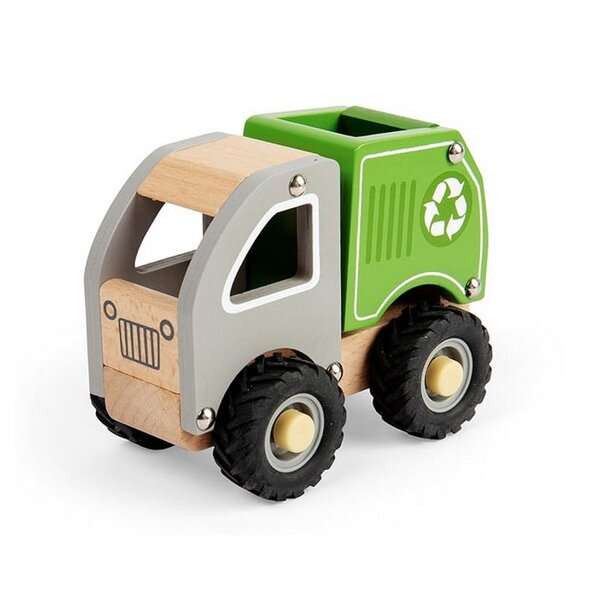 Mini camion de recyclage en bois