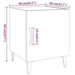Vidaxl table de chevet gris béton bois d'ingénierie