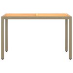 vidaXL Meubles à dîner de jardin et coussins 5 Pièces Poly rotin Beige