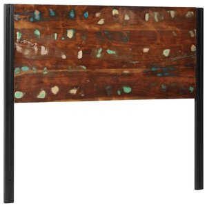 vidaXL Tête de lit 120 cm bois massif récupéré et fer